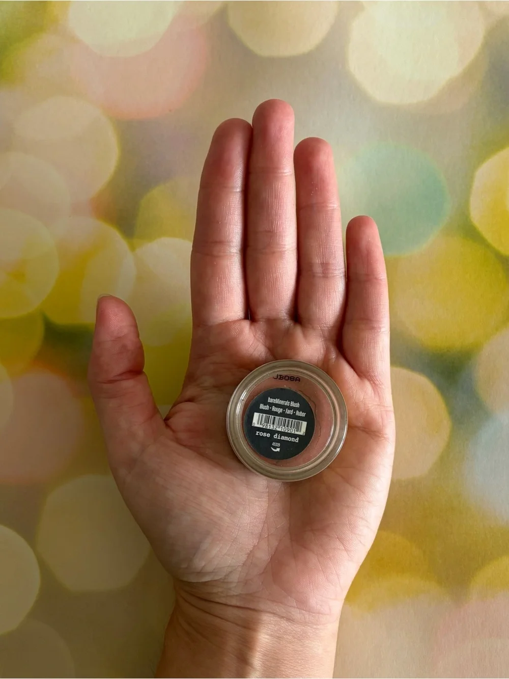 bareMinerals travel size Blush Rose Diamond - rose pink shade - small jar .57g